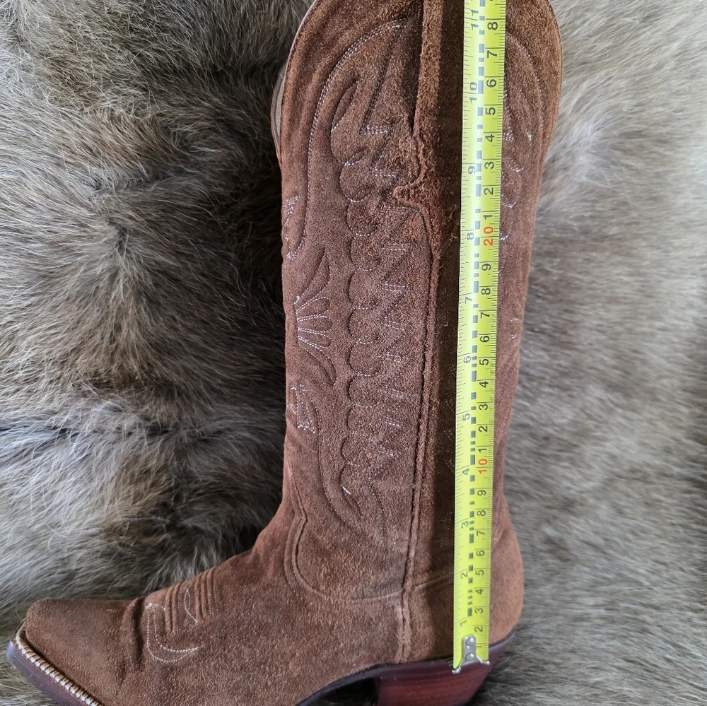 Heritage Boot Company - Womens Suede Western Cowboy Boots - Picture 3 of 10
